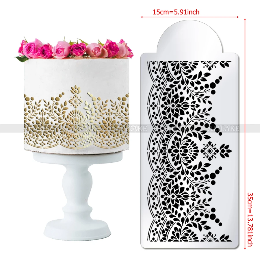 Cake Stencils Feather Shape Fondant Decorating Tools