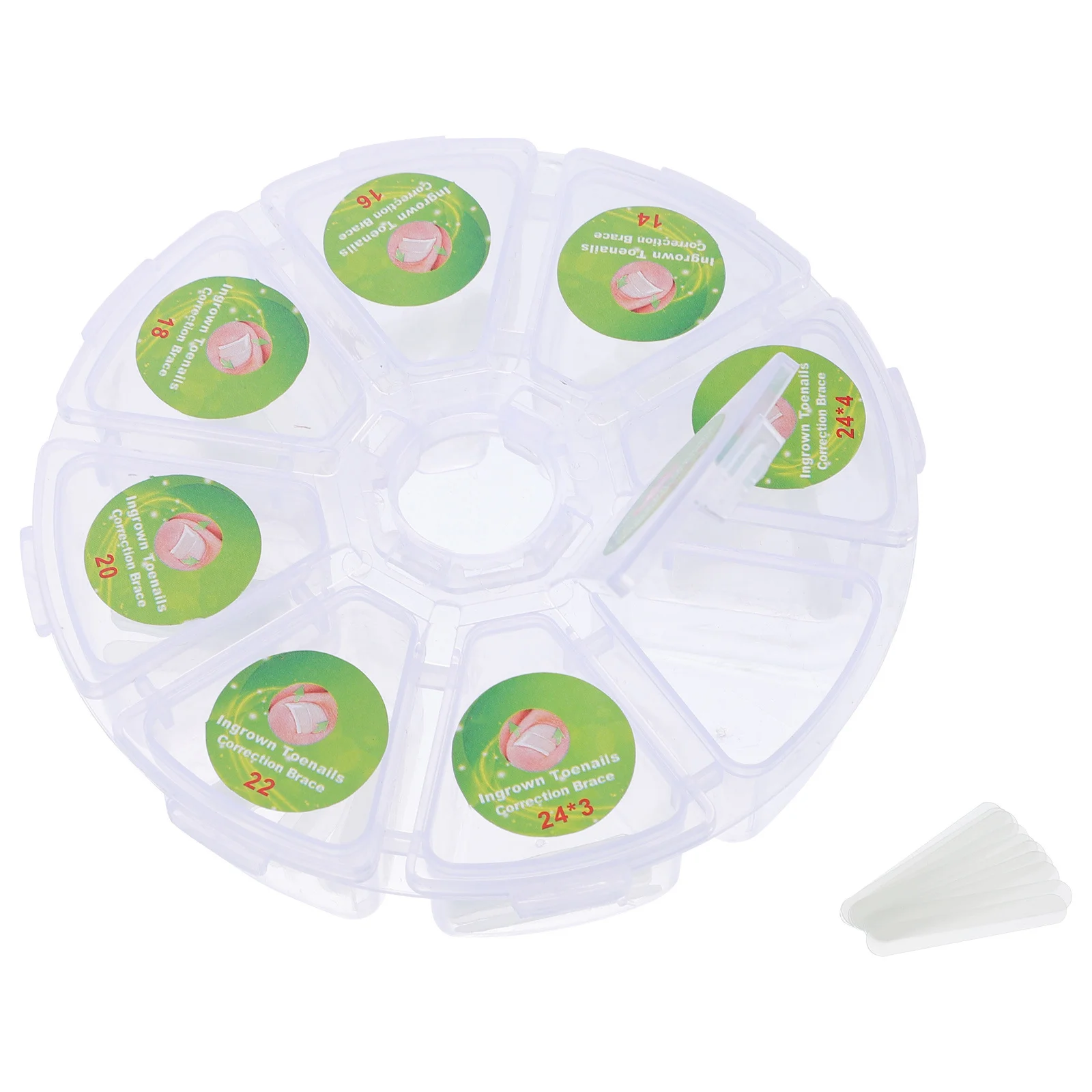 100 szt. Plastrów na wrastające paznokcie, przezroczyste narzędzie do pielęgnacji paznokci, paski korygujące paznokcie, osobista pielęgnacja stóp, leczenie paznokci.