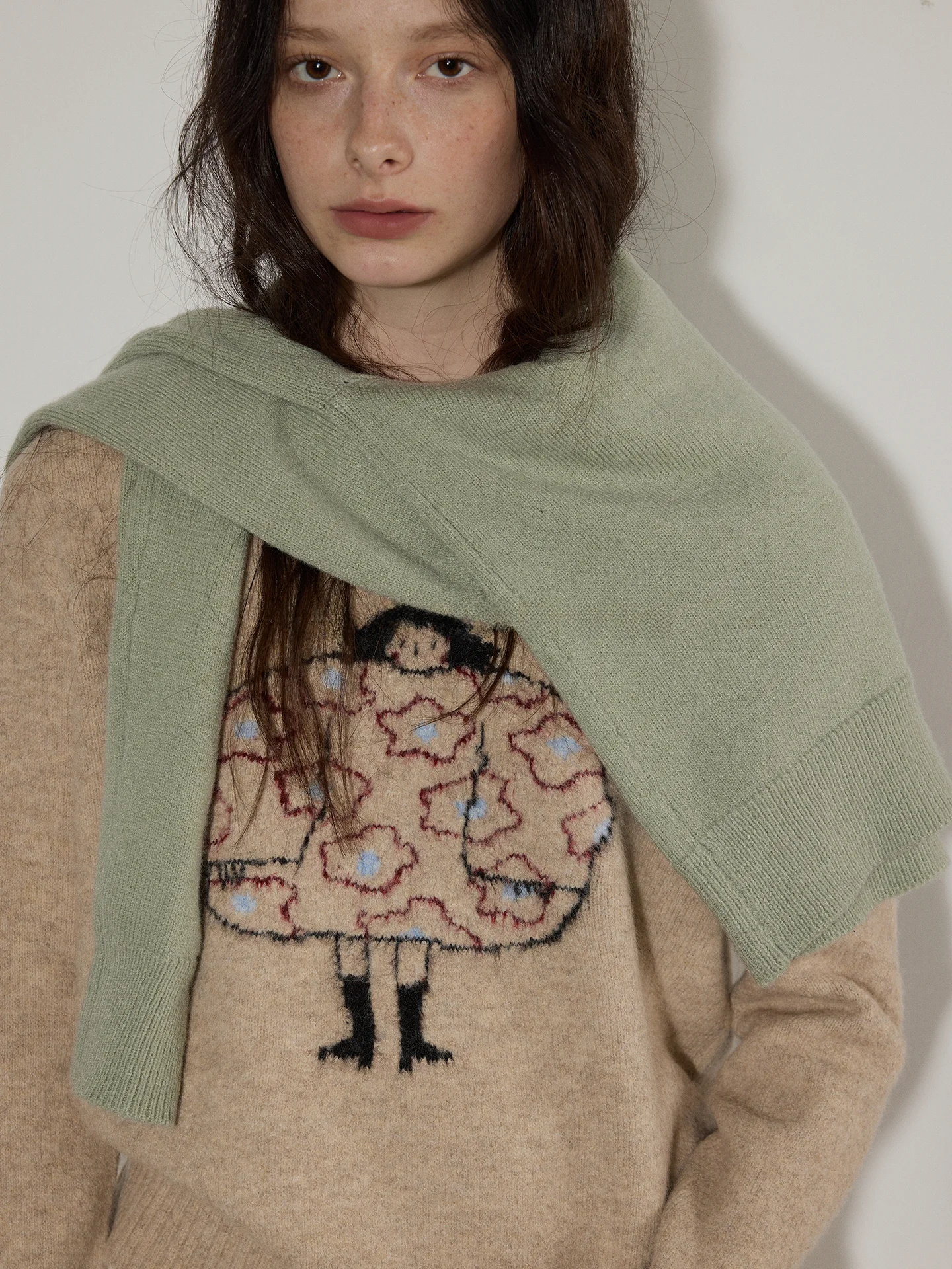 

Lofi Choose Vintage round Ne Knitted Sweater Women's Autumn Winter New Design Versatile Slimming Top Commute Sle Knitwear