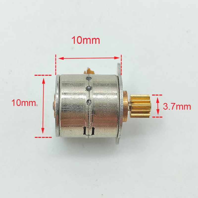 5 Pcs DC 2 Phase 4 Wire Dia 10mm Stepper Motor Micro Stepping Motor for Digital Products Camera Size 10*10mm