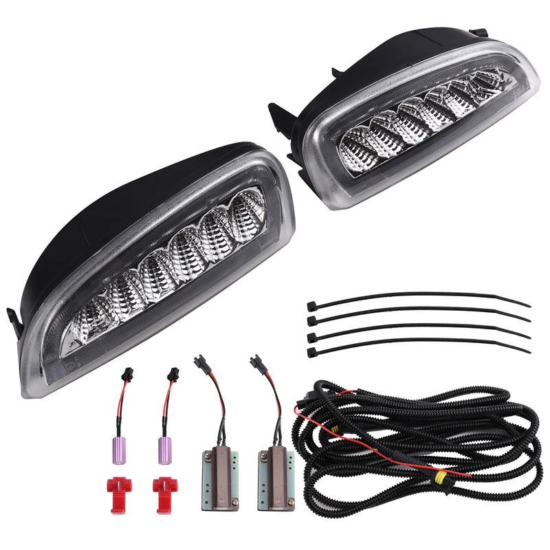 1 زوج LED المصد الأمامي DRL النهار تشغيل ضوء بدوره مصباح إشارة مصباح الضباب ل كايين 957 9PA 2006 -2010