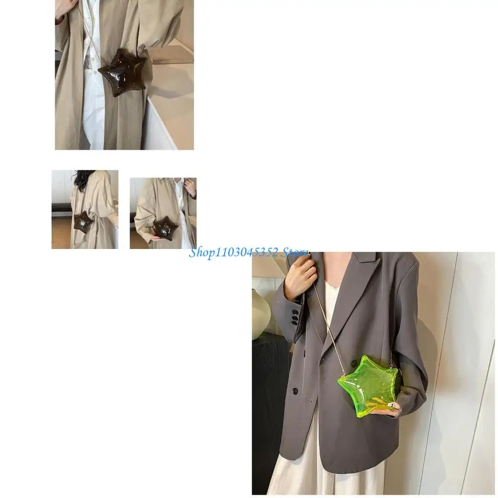 

Креативная вечерняя сумка через плечо с ремешком-цепочкой, модные сумки на плечо из ПВХ, сумка ярких цветов для женщин