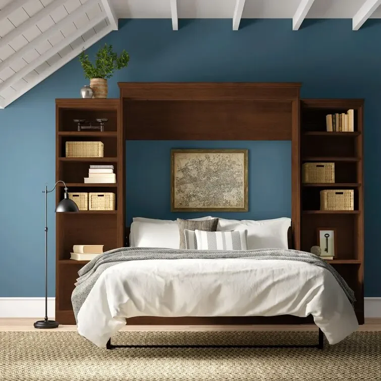 Modern Apartment Home Bedroom Furniture Vertical King Queen Size Murphy Bed Folding Wall Bed