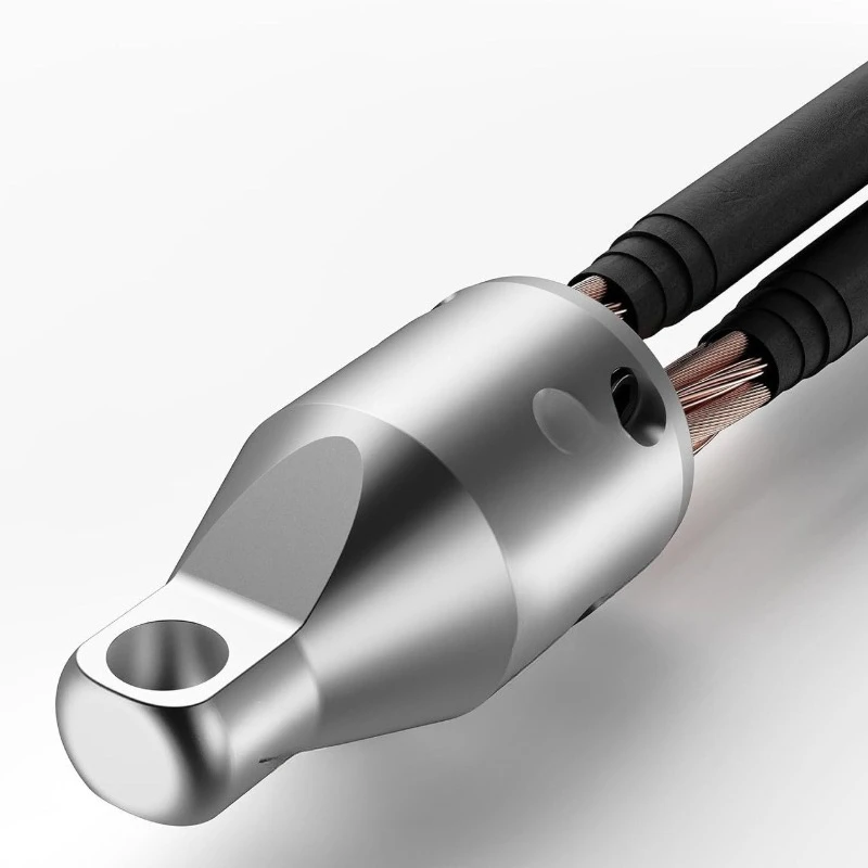 Heavy duty cable drawing tool with a draw strength of 4000 lbs for copper and aluminum wire from 3/0 to 350 MCM
