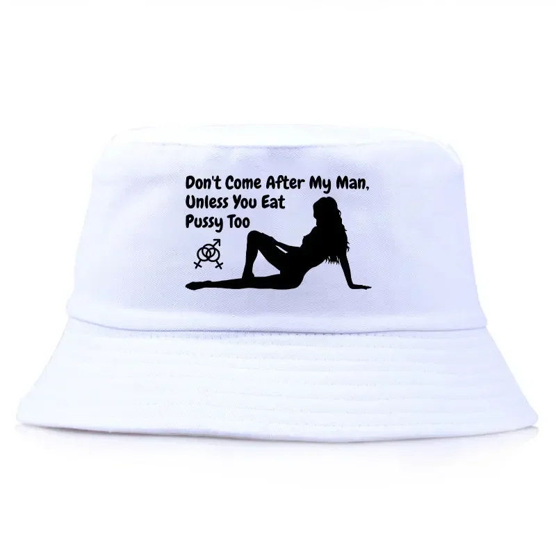 Unisex Eat Pussy Reversible Cotton Bucket Hat Adult Casual Sun Visor Fisherman Cap Woman Man Outdoor Sun Beach Panama Hat Bob