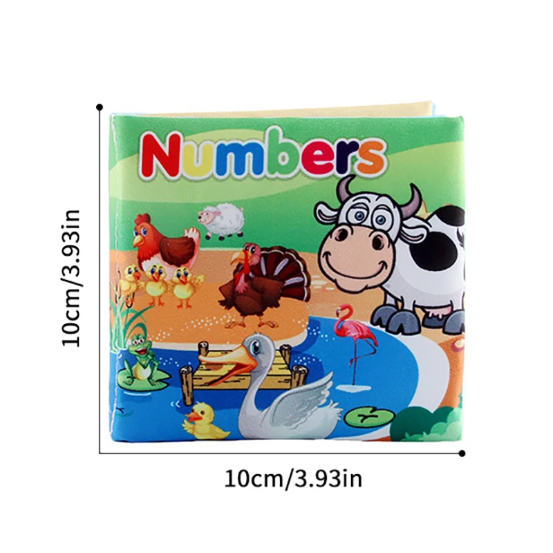 หนังสือผ้าสำหรับเด็ก 1 เล่ม ของเล่นเสริมพัฒนาการเด็กเล็ก ผลไม้ สัตว์ ตัวเลข อาหาร หนังสือเสริมสร้างการเรียนรู้สำหรับเด็กวัย 12-72 เดือน