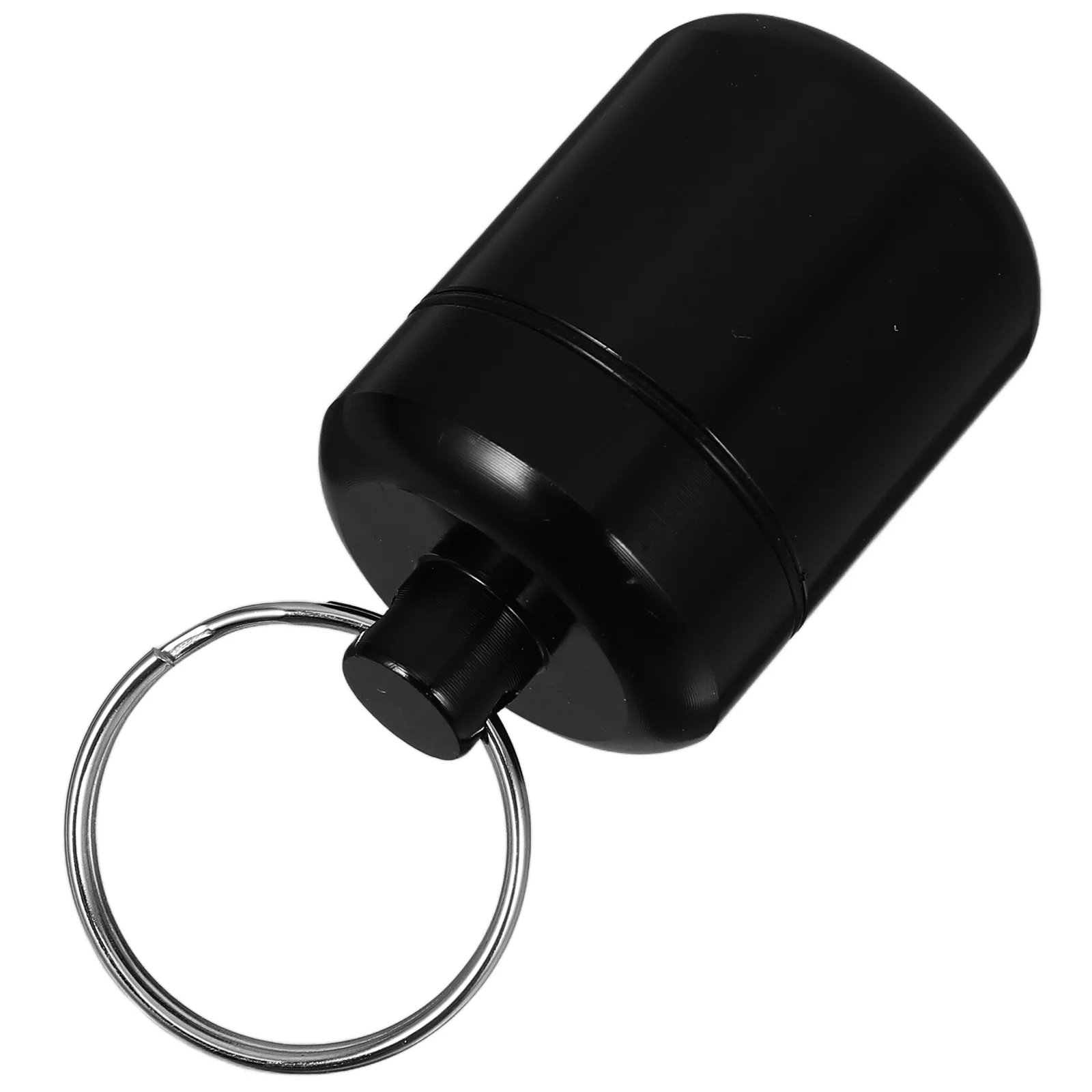 Earbud Box Earplug Holder with Keyring Keychain Container Earphone Hard Case Organizer Aluminum Alloy Metal Storage