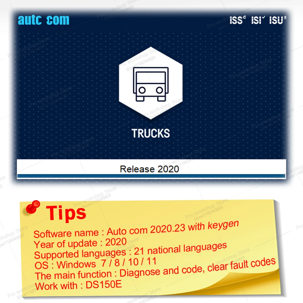 latest version 2020.23 software send with keygen generator auto com original delphis Truck Diagnostic Tool car repair USB ds150