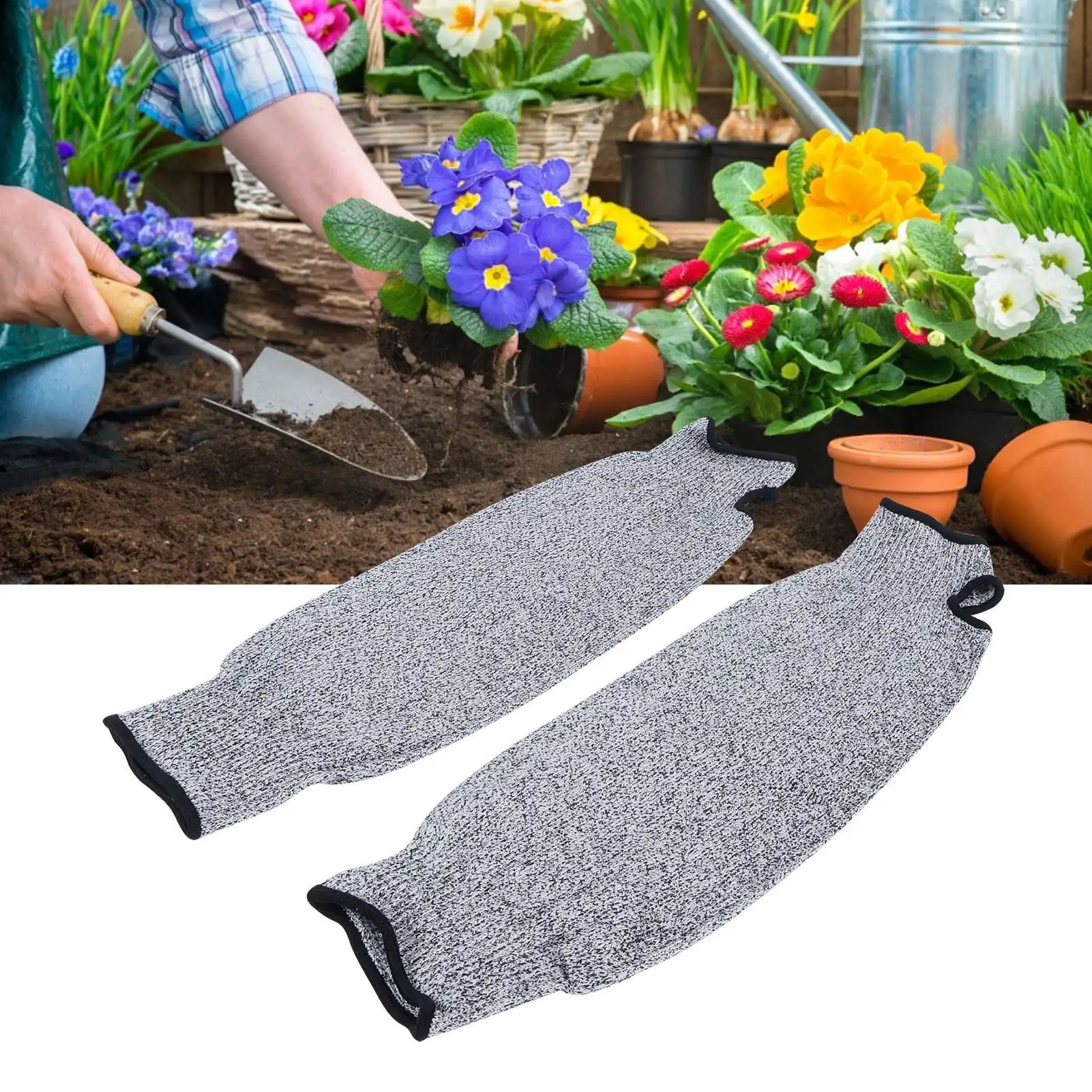 1 Pair 45cm Arms Protection Sleeve 5 Protection Grade Cut Resistant Safety Arm Guard For Garden