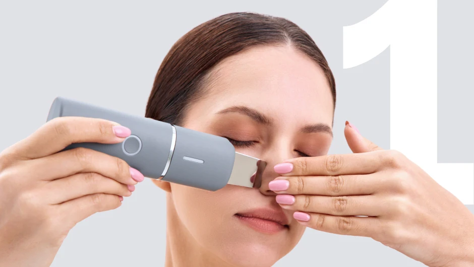 Blackhead Remover Spatula Tightening Toning Lifting Face Beauty Ion Sonic Facial Scrubber Set