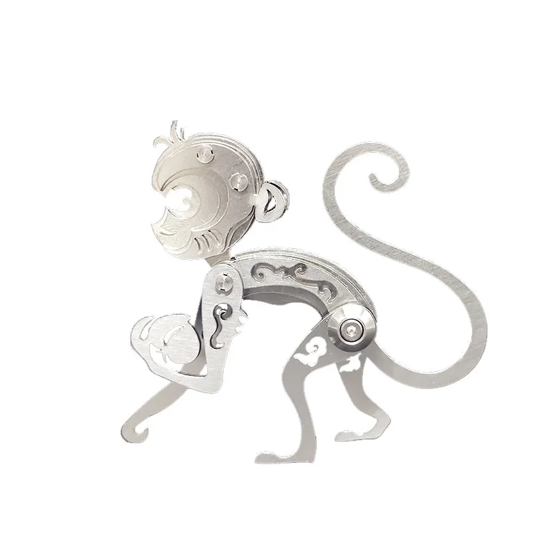 3D Puzzle Cartoon Monkey Metal Model Building Kits for Adults Mechanical Animals Zodiac Monkey Jigsaw DIY Assembly Gift P499