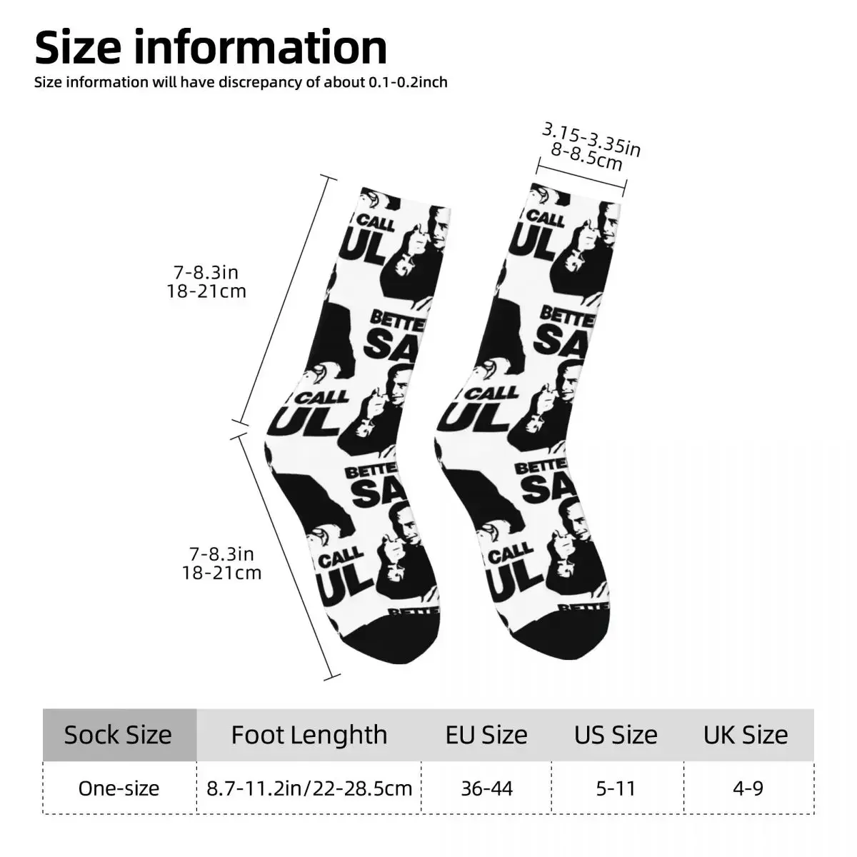 Better Call Saul Socks Harajuku Sweat Absorbing Stockings All Season Long Socks Accessories for Unisex Christmas Gifts