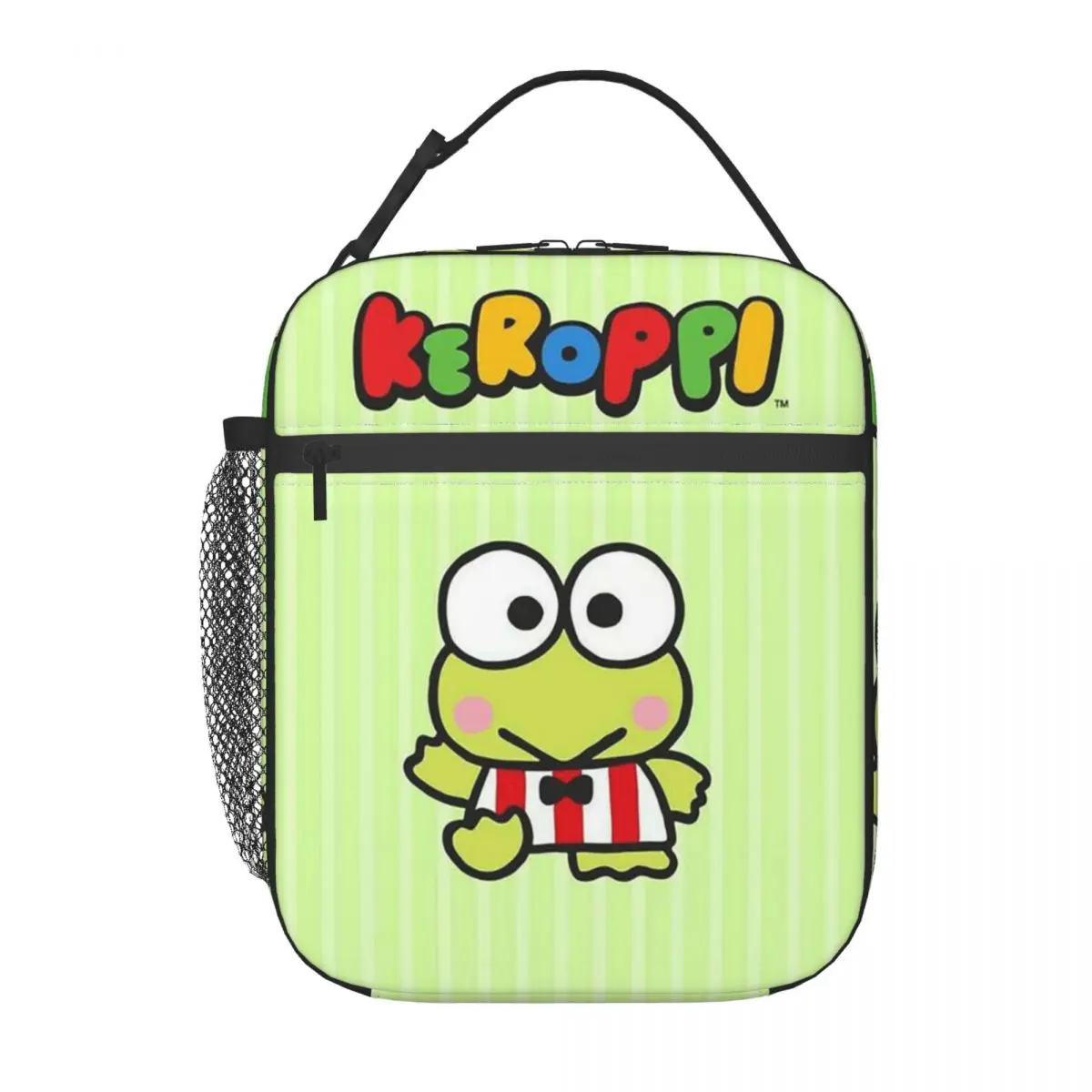 Custom Keroppi Kawaii Lunch Bag Cooler Warm Insulated Lunch Box per lavoro ufficio Picnic Food Tote Bags portatili