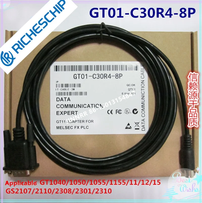 Communication cable GT01-C30R4-8P C50R4 C100R4 GT11/GT15/GS touch screen and FX series PLC connection cable