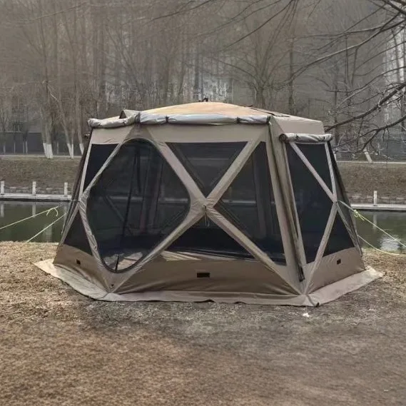 

Large Window Portable Camping Tent Quick Open System Spring Summer Autumn Sunshade Anti-Rain Anti-Mosquito Made Oxford Fabric