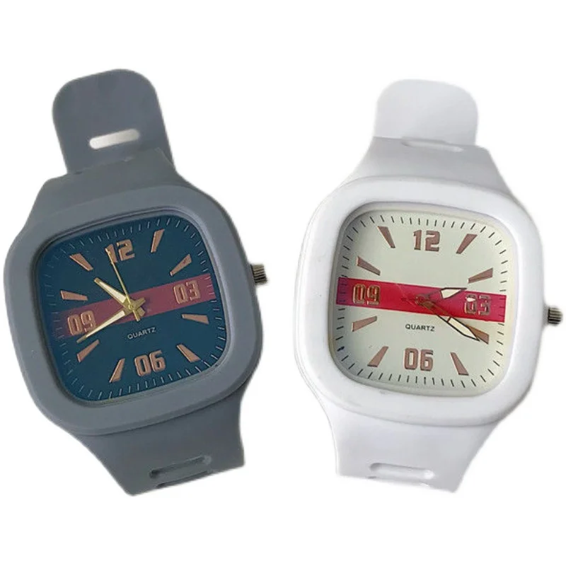 

Fashion Men Women Watches Casual Square Quartz Digital Sport Watch Lover's Gift Clock Children Kid's Wristwatch Female Clock