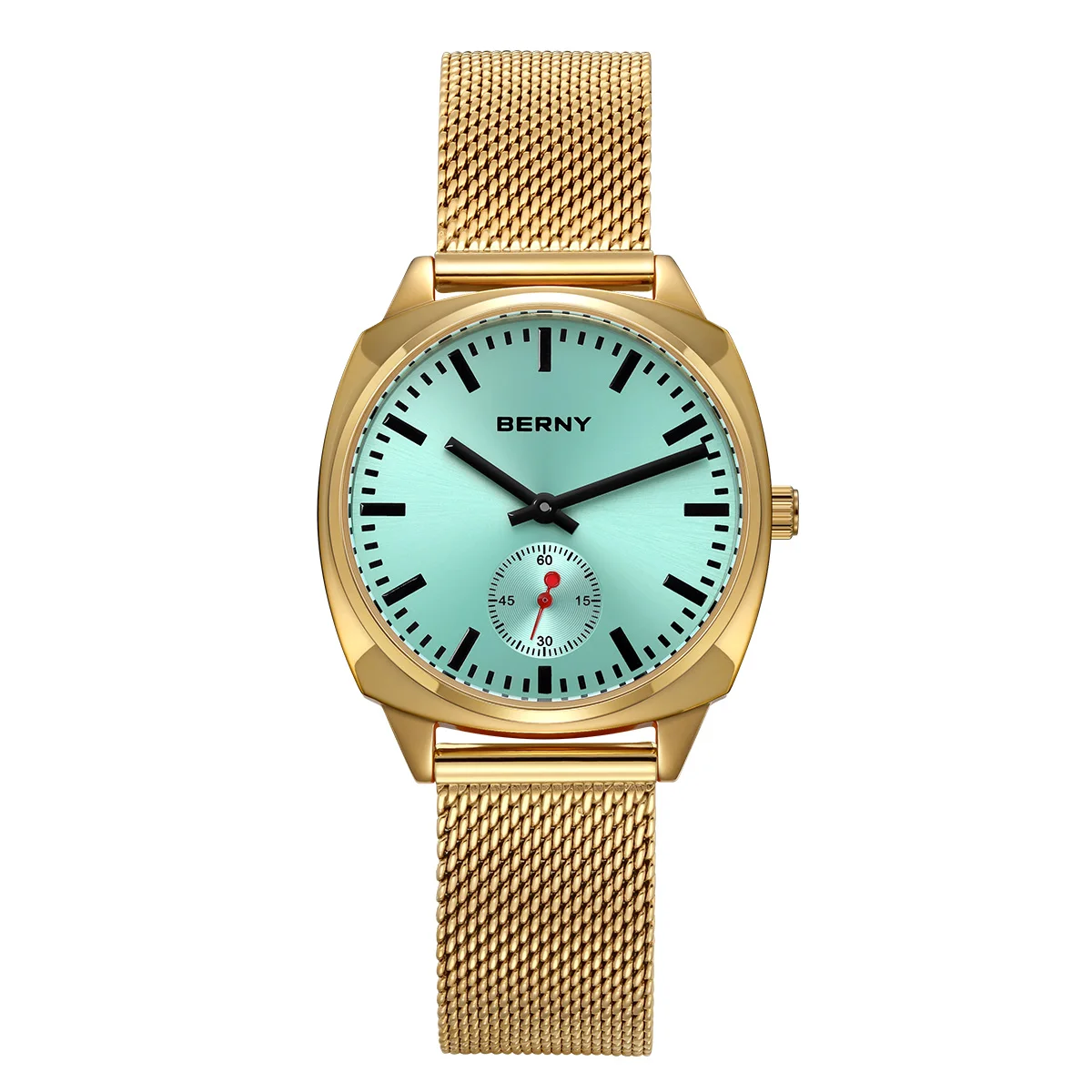 BERNY-Montre de chemin de fer pour femme, montre-bracelet à quartz pour femme, simple, polyvalente, cadran simple, étanche, loisirs