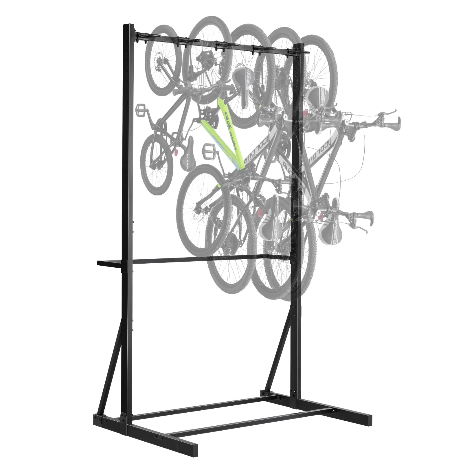 VEVOR Bike Rack up to 5/6 Bikes Freestanding  Carbon Steel for Home Yard Garage Living Room Indoor/Outdoor Bicycle Storage