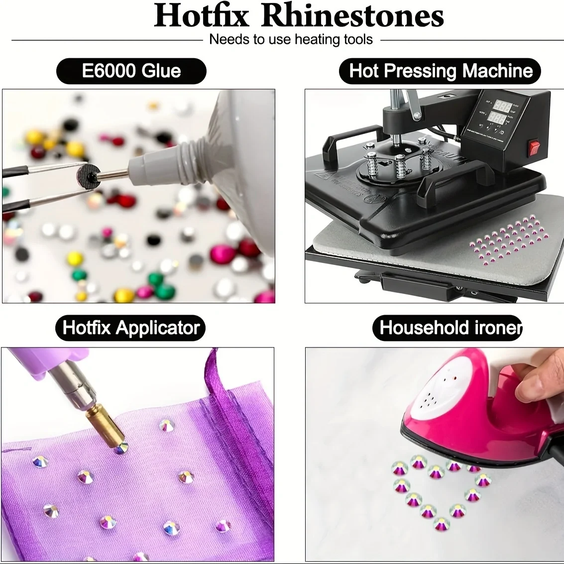 DMC Hotfix Rhinestones Aquamarine/Sapphire/Montana SS6 SS10 SS16 SS20 Flatback Glass Hotfix Stones For Garment Shoes DIY