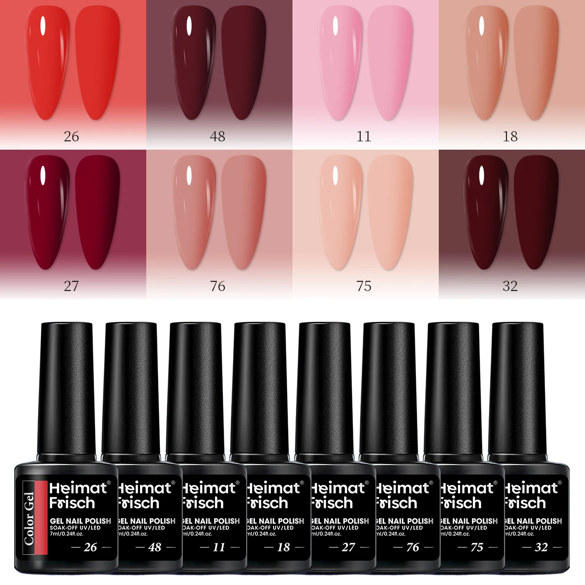 مجموعة طلاء أظافر جديدة لخريف وشتاء مكونة من 8 قطع، خالية من الكحول، جل LED، فن أظافر صالونات التجميل العصرية.