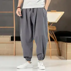 Simplicity Handsome Loose Pants Pockets Solid Color Comfortable Man Patchwork Fashion Casual Spring Summer Men's Clothing 2023