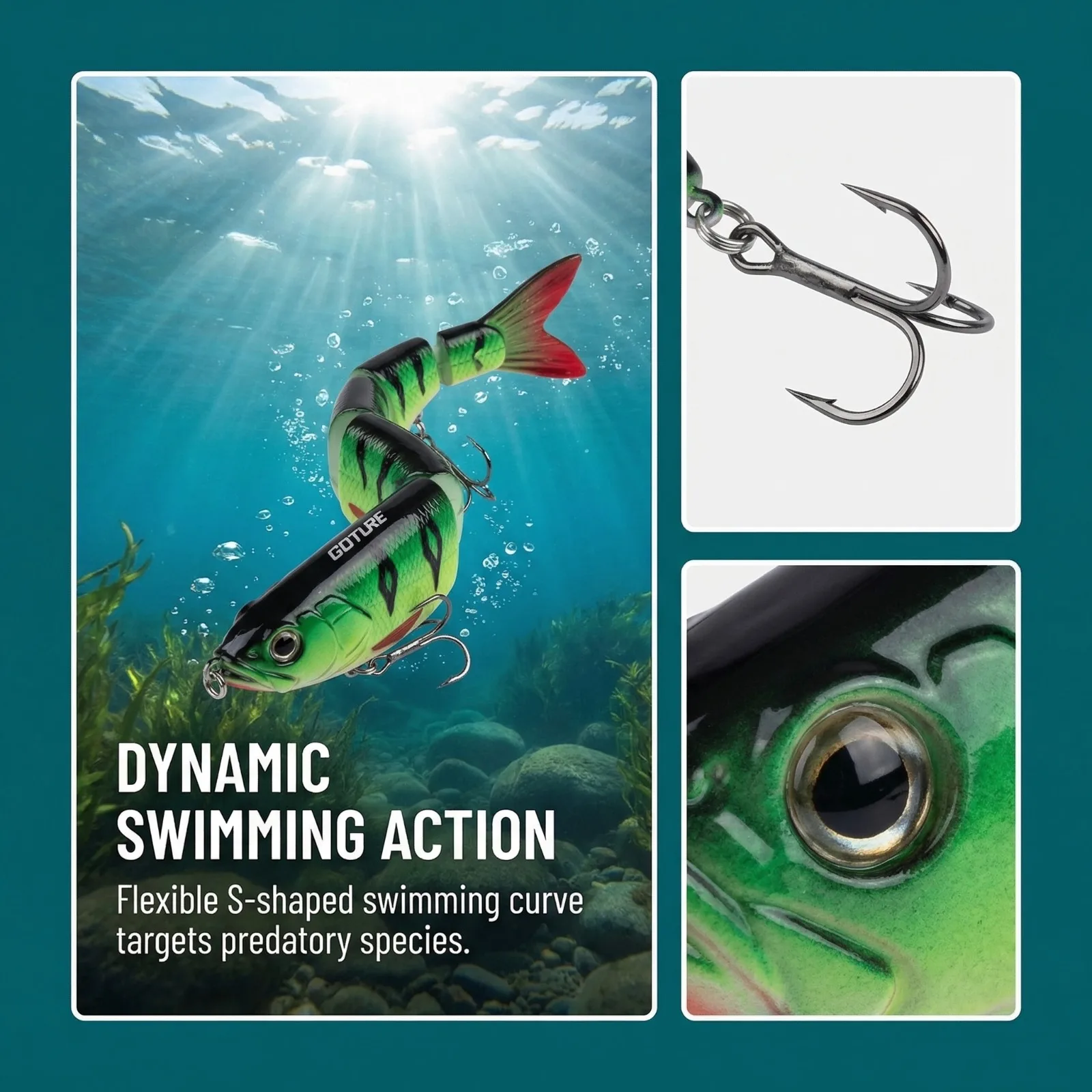 

Многосоставная рыболовная приманка Goture 10 см/12,4 г, медленно тонущая, бионическая, сегментированная, воблер для пресноводной и морской рыбалки (Pesca)