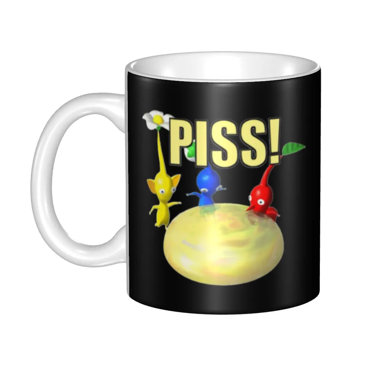 

Animated Cartoon Games Pikmin Piss Coffee Mug DIY Customized Ceramic Tea Milk Mug Cup