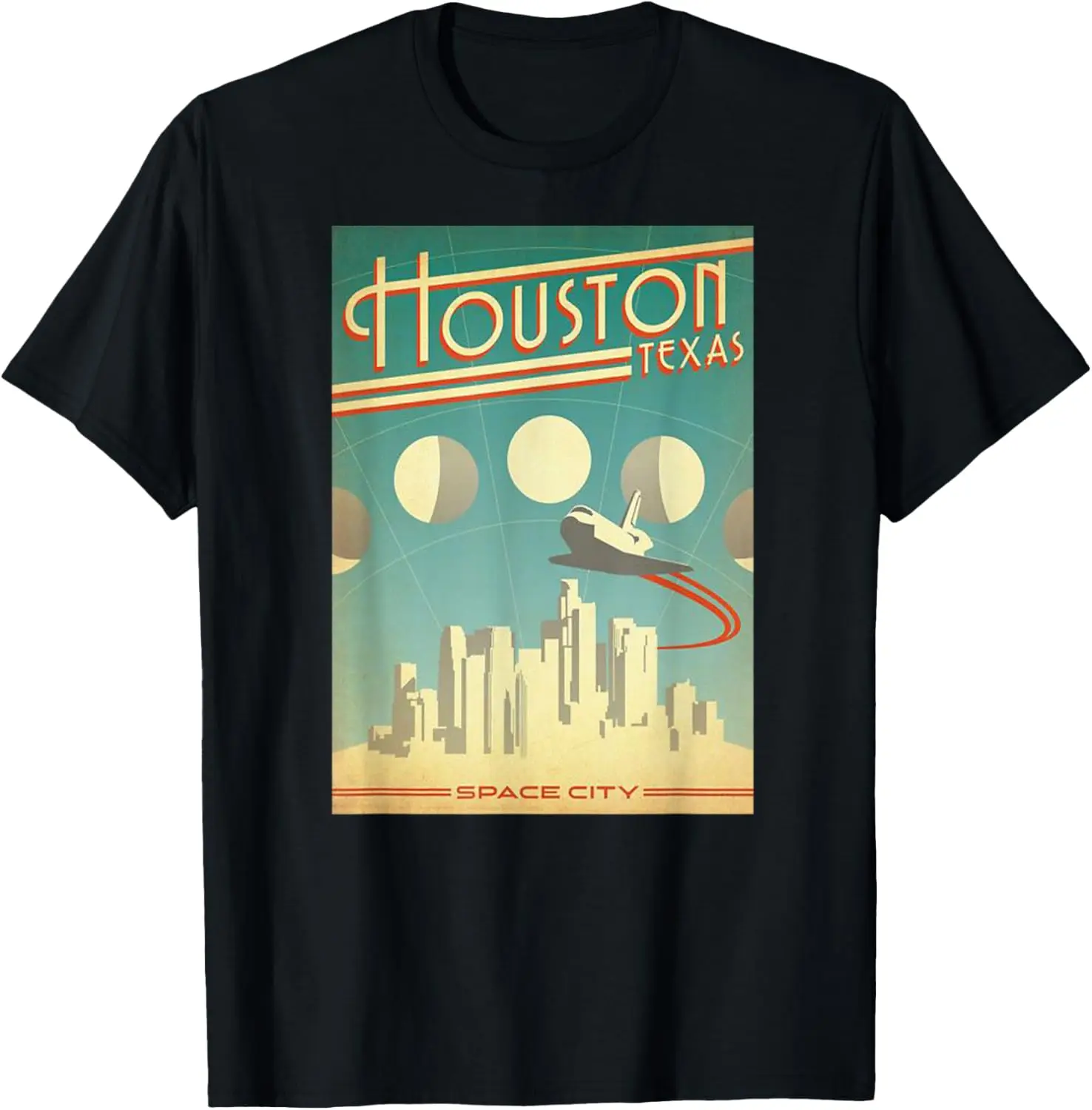 

Винтажная футболка с рисунком Houston Texas Space City