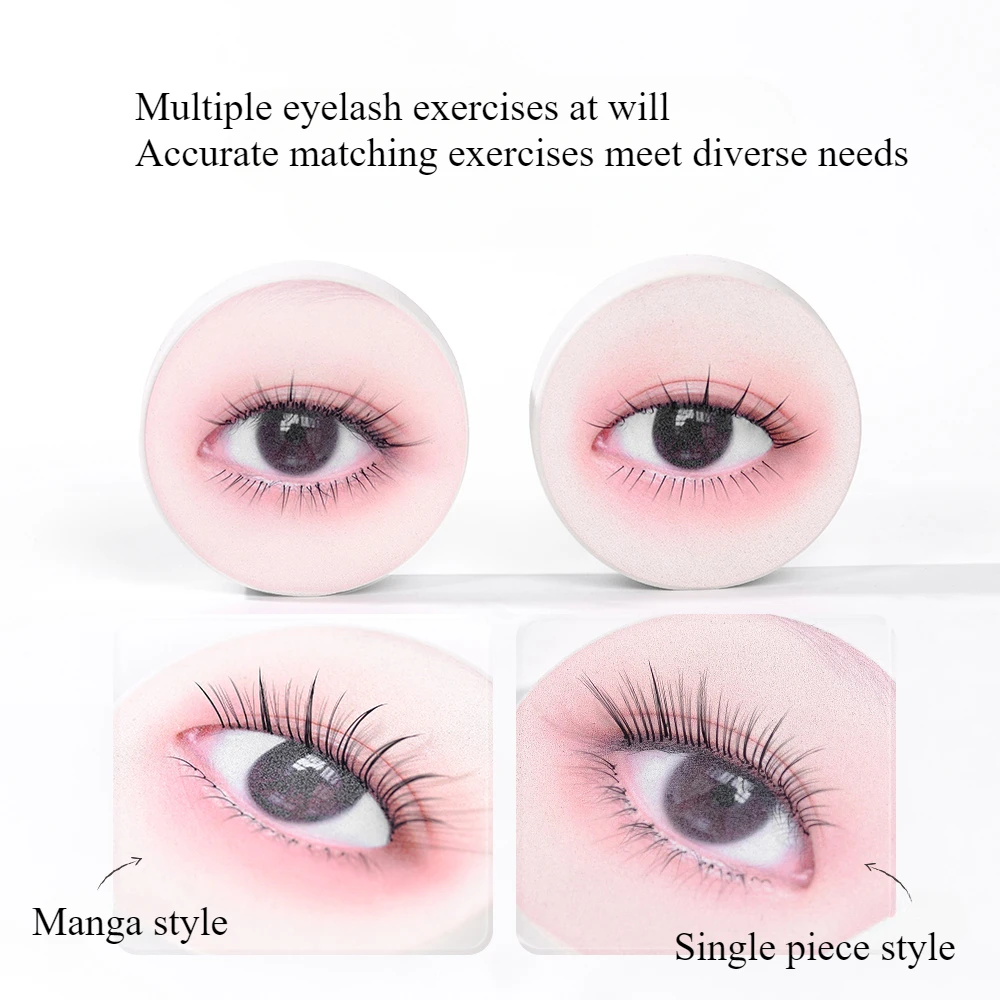 Piastra pratica per innesto ciglia modello occhio simulato 3 pezzi, strumento pratico per innesto ciglia, cucchiaio multifunzionale per innesto ciglia