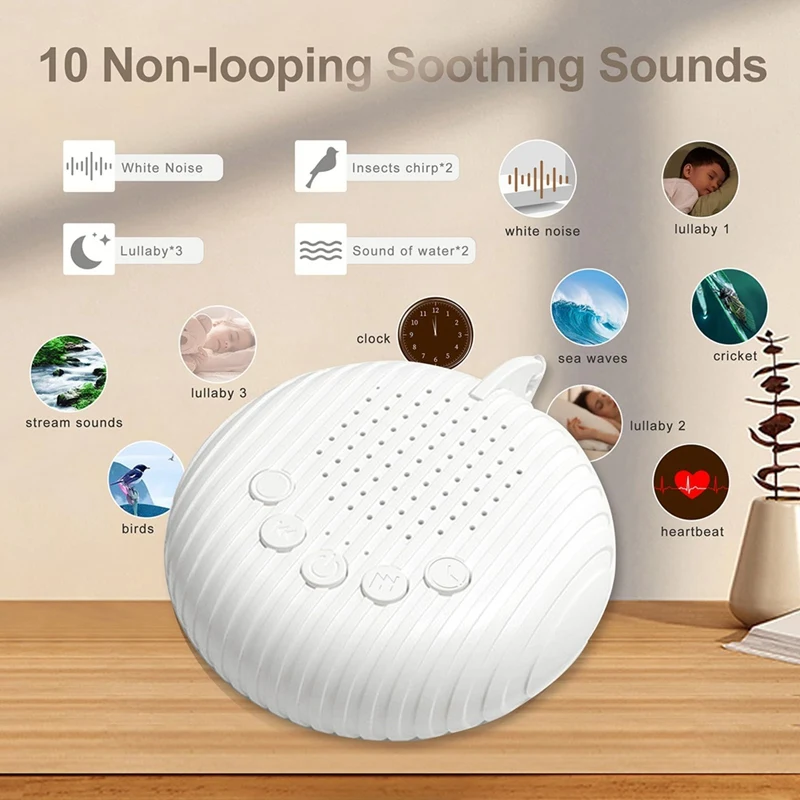 Portable Sound Machine Baby, Travel Sound Machine, Noise Canceling Travel Sound Machine For Nursery