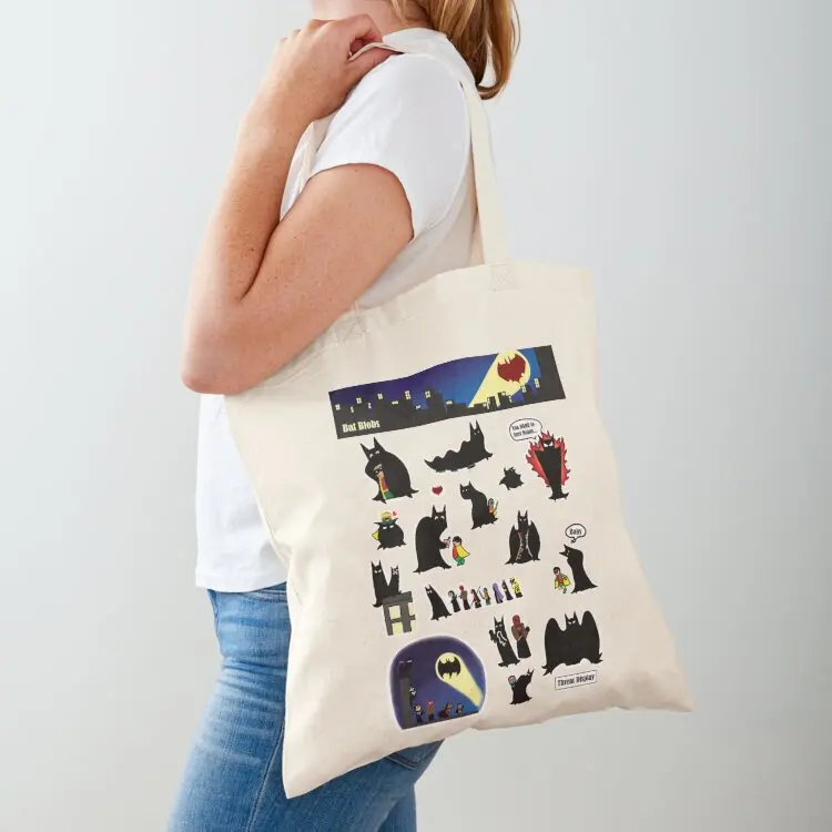 حقيبة يد من Batfam Batblobs، حقيبة كتف من القماش، حقيبة يد للسيدات، حقيبة تسوق للرجال #1