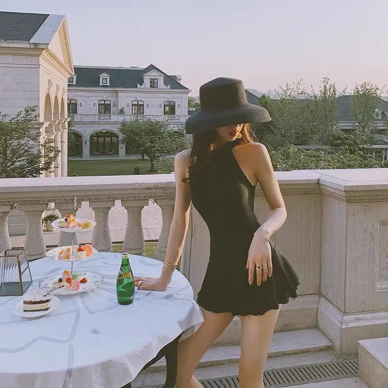 Costume da bagno da donna sexy in due pezzi conservatore a vita alta termico primaverile di grandi dimensioni per ragazze studentesse