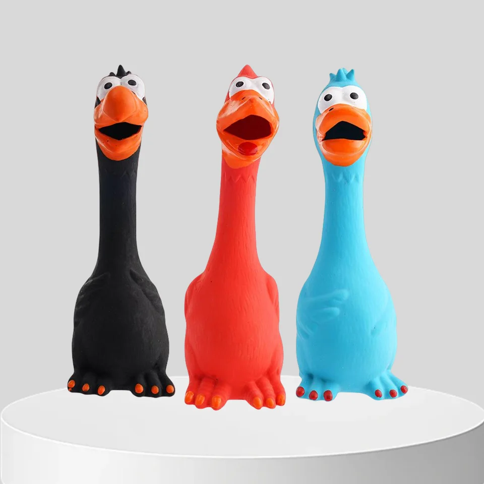 1/3Pcs New Squeak Dog Toy Chew Bone Squeaky Ball Chicken Sound Dog Toys Tooth Grinding Training Pet Toy Supplies Dog Accessories