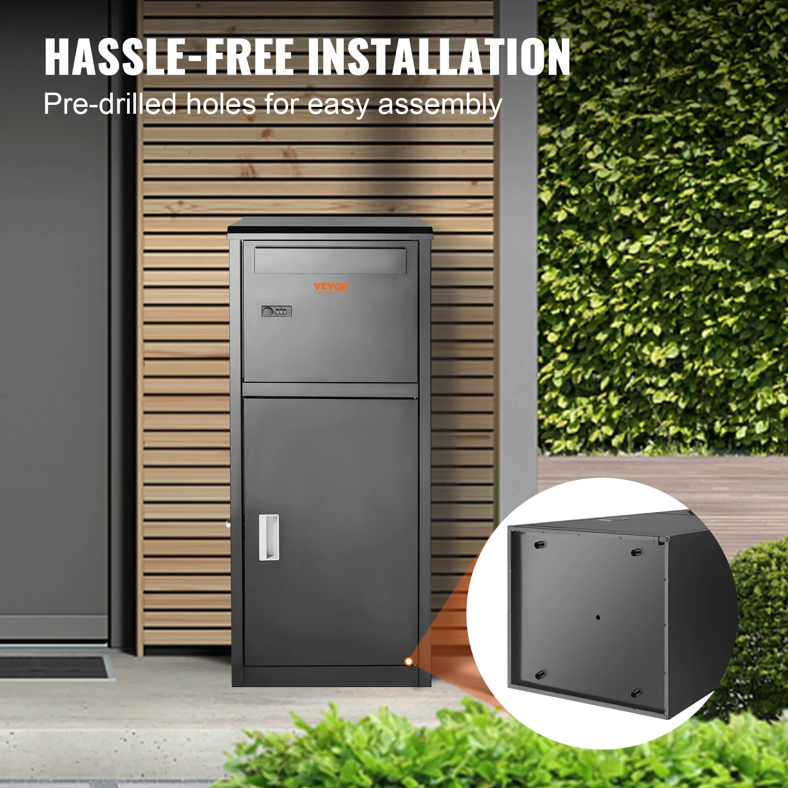 %a Wall Mounted Anti-theft Mailbox for IPX3 Waterproof Package Delivery Boxes for Outside Large Storage locking Mailbox for Hom