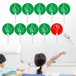 10Pcs Voting Paddles Thumbs up Down Paddles Interaction Signs Yes No Paddles True False Paddles for Game Event Meeting School