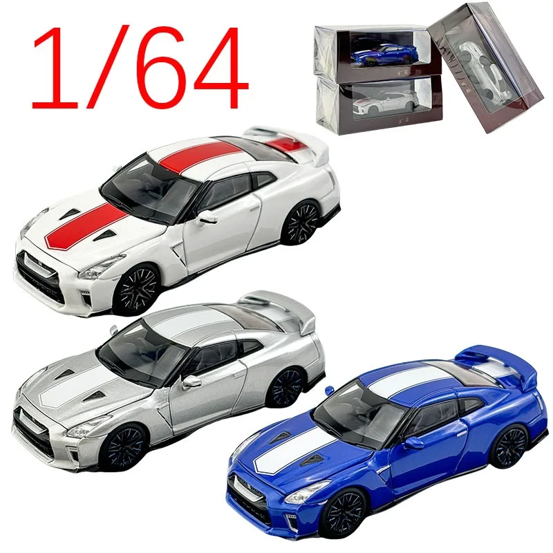 

MH Diecast 1/64 Scale Nissan GT-R35 Sports Car 50Anniversary Edition Alloy Model Play Vehicles Toys for Boys Gift Original Box