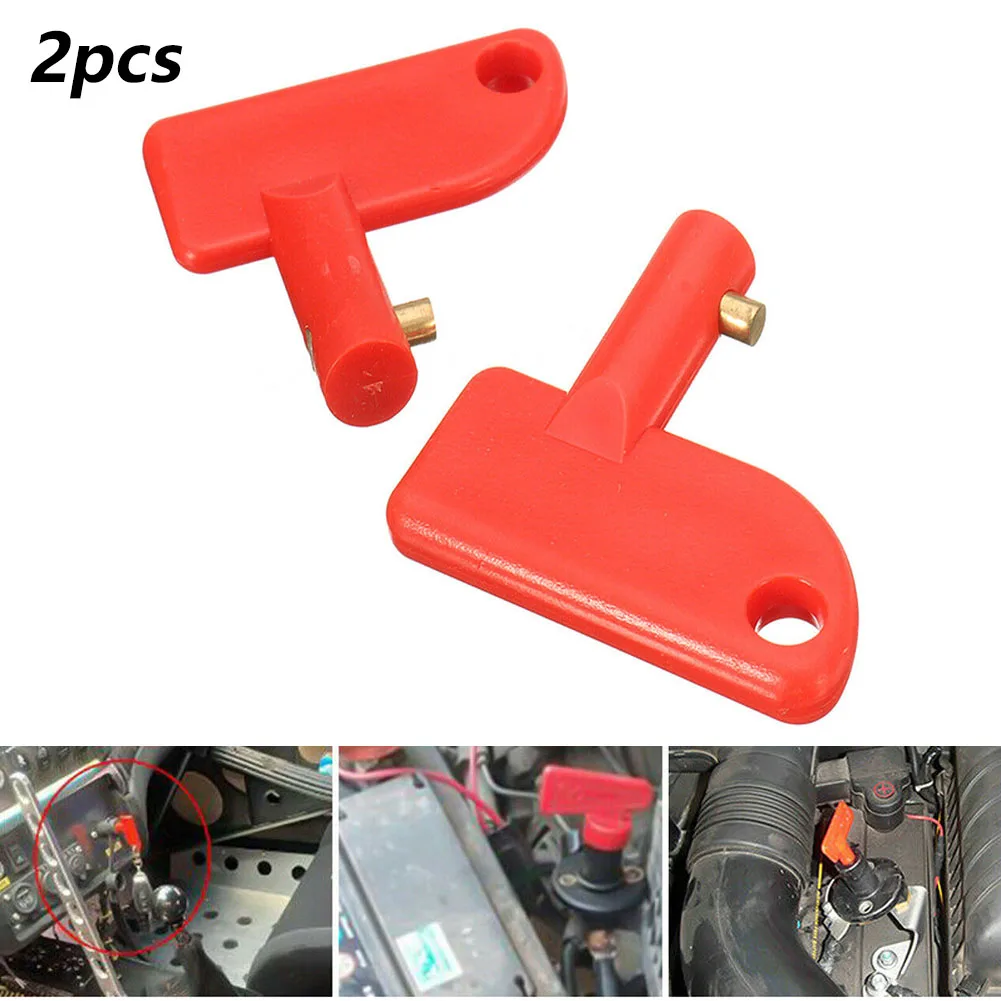 2pcs Spare Key Isolator Switch Keys For Car Truck Boat Marine BatteryPower Kill Off Switch Spare Replacement 47mm