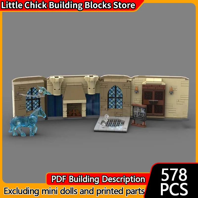 

Волшебная модель фильма MOC, строительные кирпичи, классические сцены из фильмов, модульная технология, детские праздничные подарки, сборка игрушек, костюм