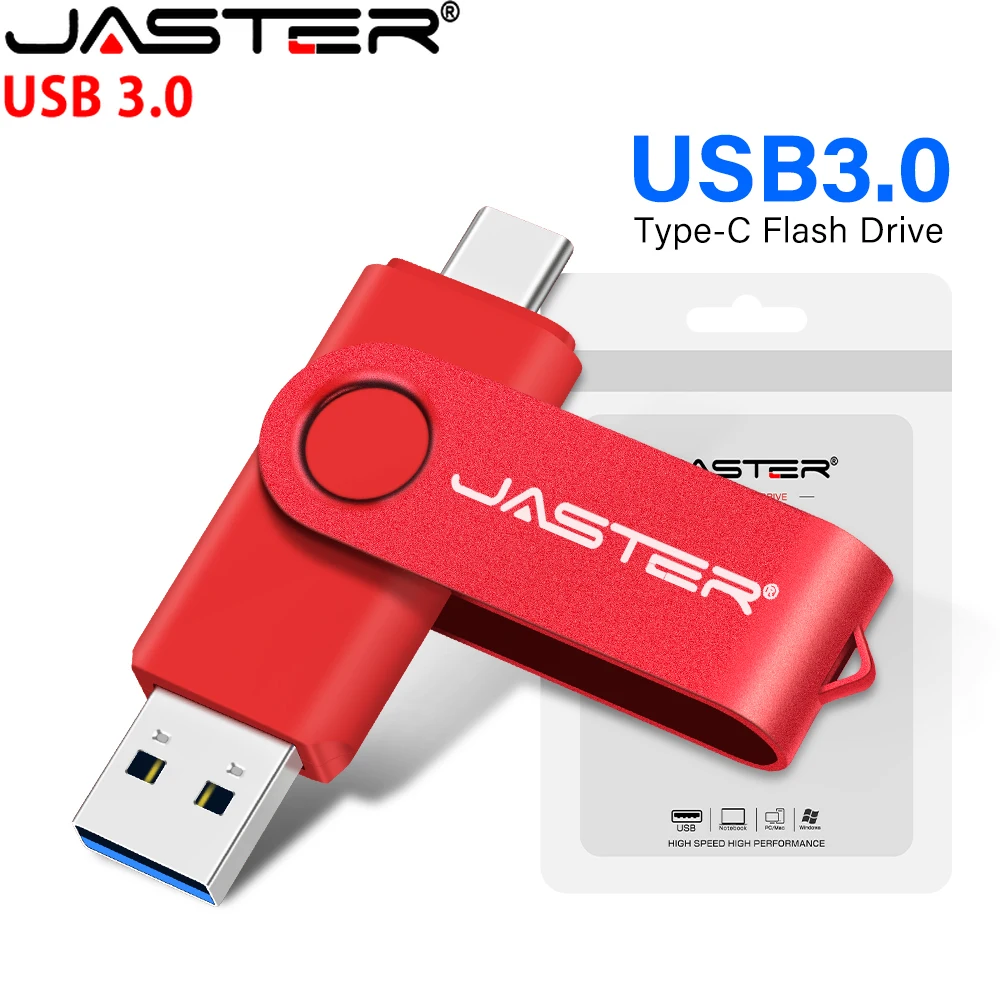 

2 in 1 Usb 3.0 Flash Drive OTG Pen Drive 64GB with TYPE-C Flash Drives 128GB Free Key Chain Memory Stick 256GB Free Custom Logo