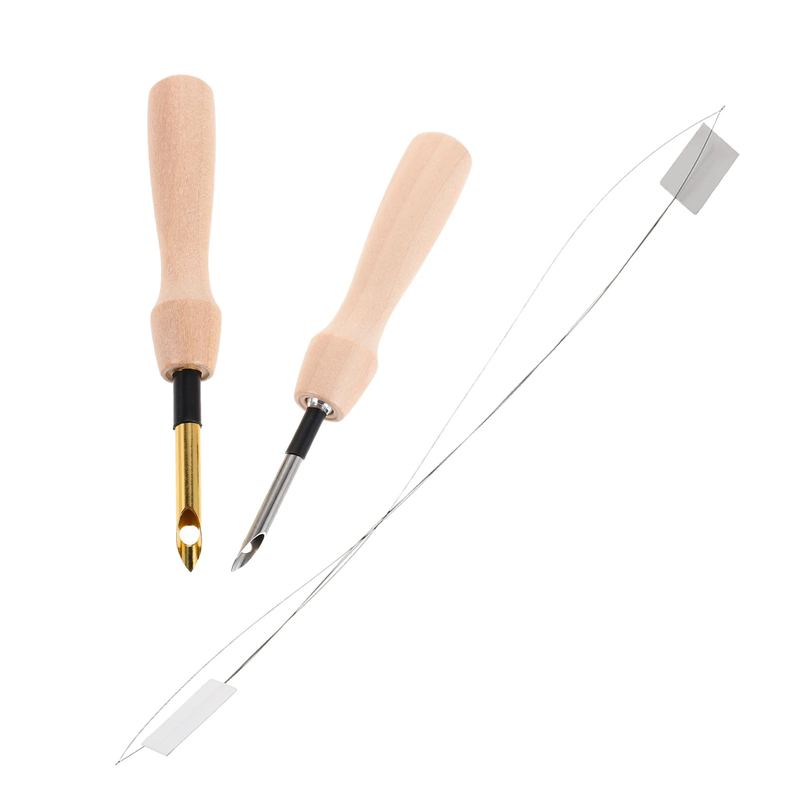 

1Set Embroidery Punch Needle Set Wood Handle Sewing Punch Needle Pen for DIY Craft Embroidery Stitching Applique Sewing