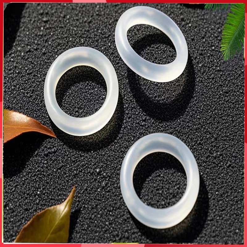 VMQ CS 1.0mm-3.5mm White Silicone Oil Sealing Ring Piston Machine Gasket Food Grade Rubber Insulation Sealing O-ring OD 6mm-30mm