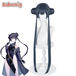 Bubuwig Synthetic Hair Kisaki Cosplay Wigs Blue Archive Kisaki 80cm Women Long Straight Dark Blue Ponytail Wig Heat Resistant