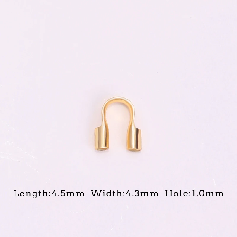 Copper Clip Buckle Cord End Tip Clasp Crimp Beads U Shaped Connector Beads For DIY Necklace Bracelet Jewelry Making Accessories