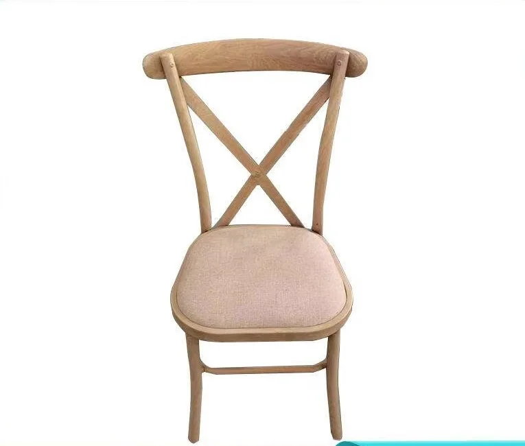 & Wood Grain Fork Back Cross Backrest Antique Dining Chair-Vintage American Design Outdoor & Wedding Use China Origin