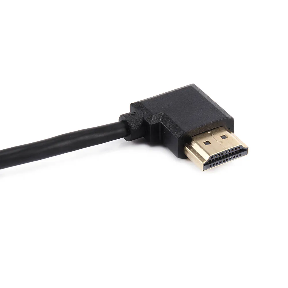 0.3/0.5/1m Mini-kompatybilny konwerter męski na żeński HDMI w górę w dół prawy lewy kabel Adapter kątowy