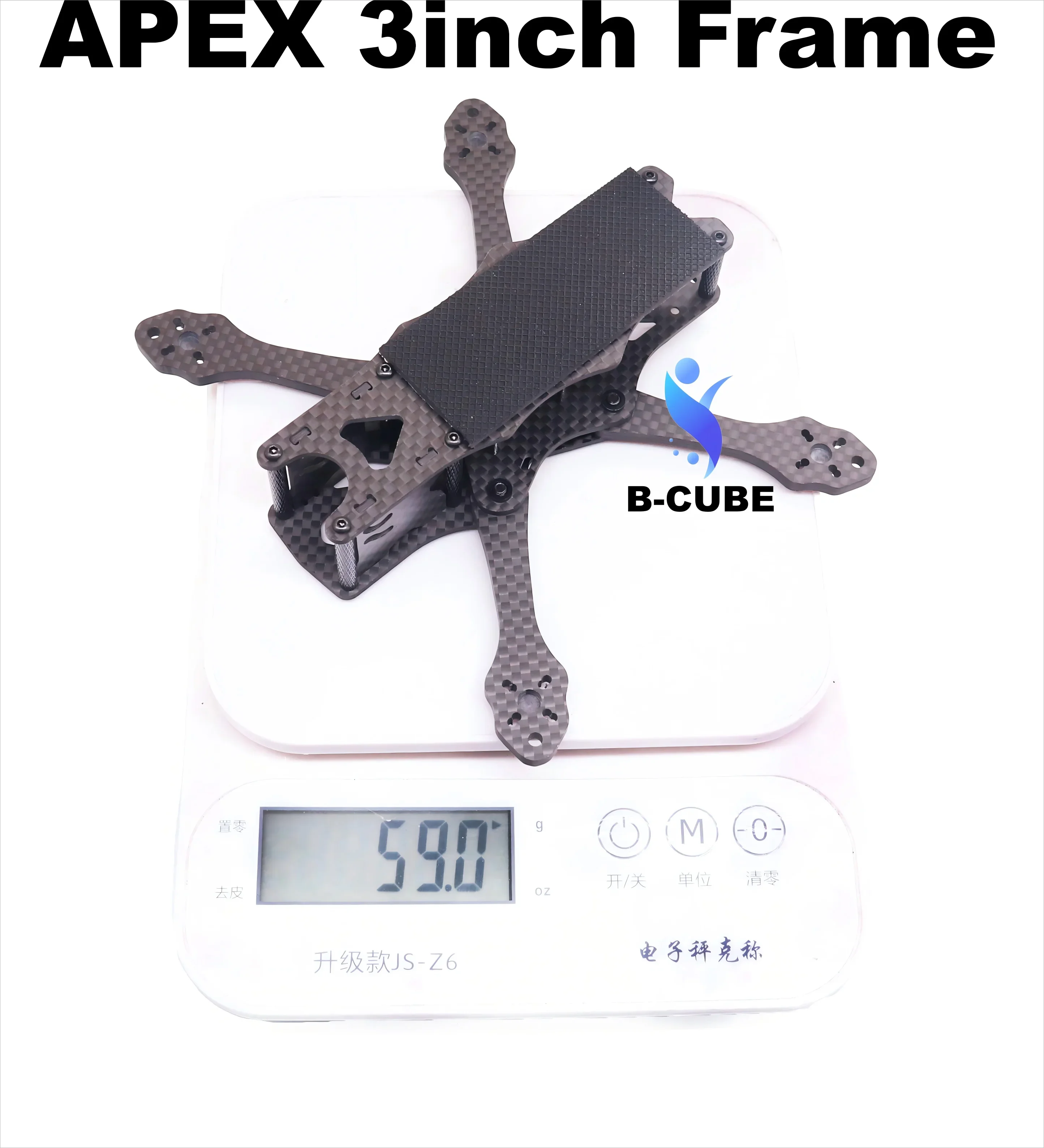 B-CUBE APEX Mini 3 Inch 150mm Carbon Fiber Frame Kit with 4MM Thickness Arms For FPV Freestyle Racing Drone Quadcopters RC Parts