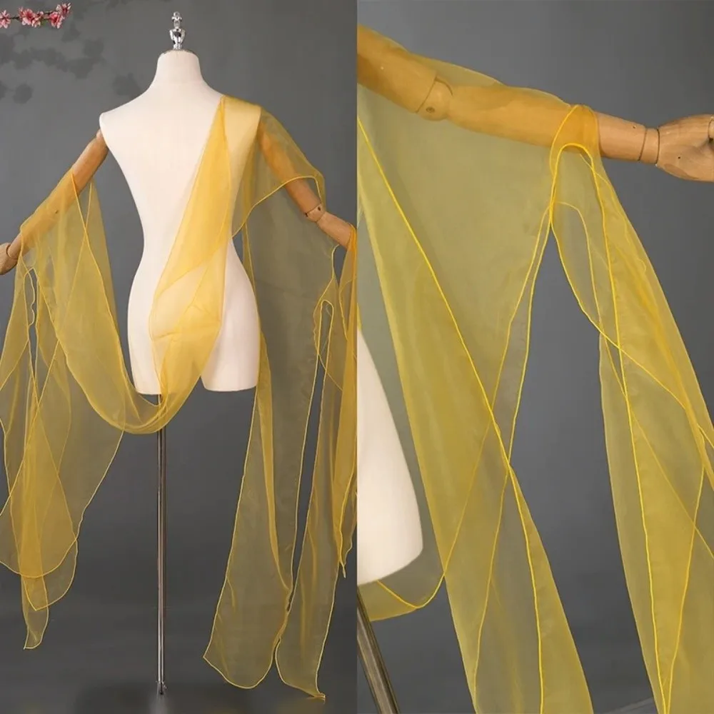Tulle Yarn Fairy Lace Shawl Organza Chinese Style Ancient Style Shawl Dance Top Water Sleeves Hanfu Accessories Cosplay