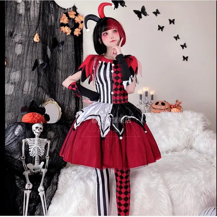 

Halloween Adult Ugly Girl Set Circus Magic Performance Cosplay Costume