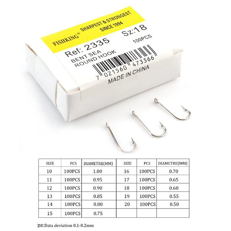 

100Pcs/box Fishhooks Hand Fishing Hooks Barbed Fishhook With Ring Lure High Carbon Steel Hooks Carp Fishing Accessories