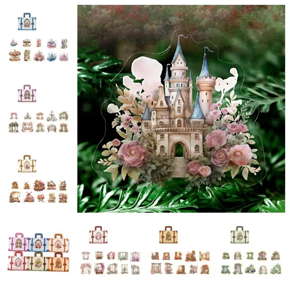 Scrapbooking Stickers Flower Blooming Garden Sticker Photo Albums Stickers Notebook Decoration Children's Sticker Vintage Style